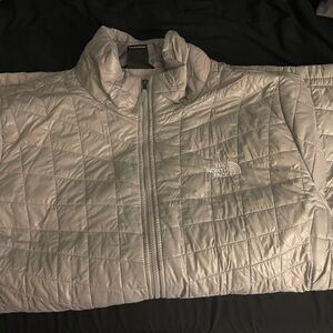 The North Face Light Gray Quilted Jacket